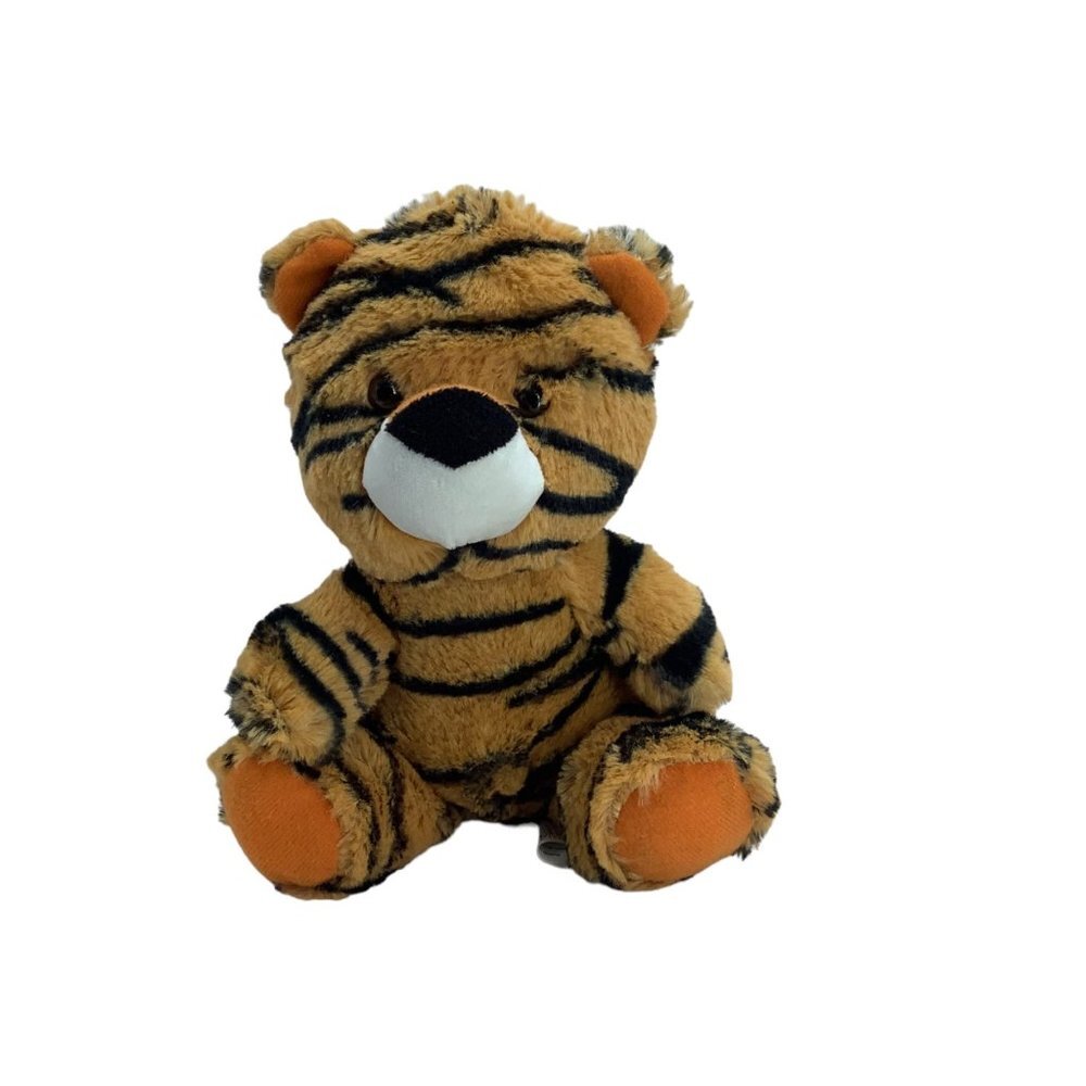 World Market Wild Tiger Big Cat Stuffed Animal Print Plush Toy 8 Inch Striped‎